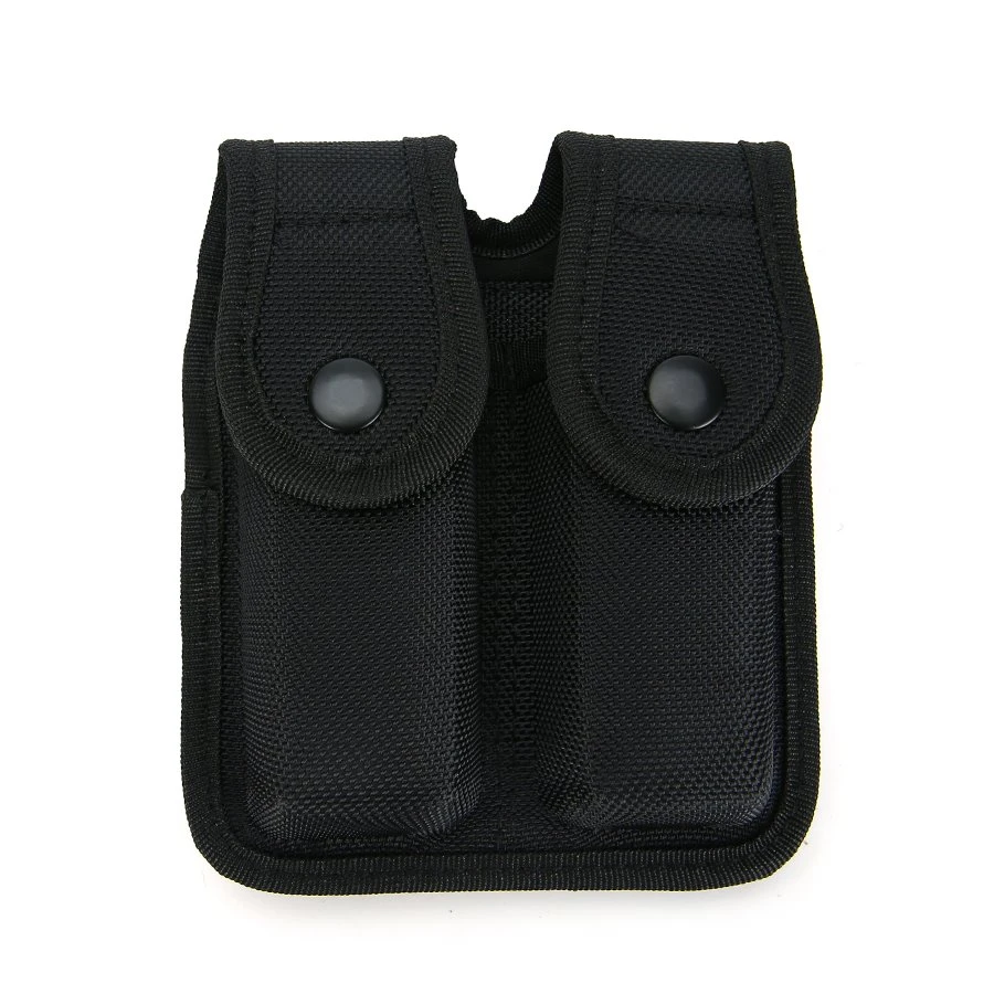Nylon Black Snap Double Magazine Holder